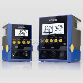 HAKKO Dual Ports Soldering Iron Station, Temperature Controlled Soldering Machine FX-972, PC Management Temperature Setting (MAX. 50 to 550 Celsius), ESD Safe, Composite heater type